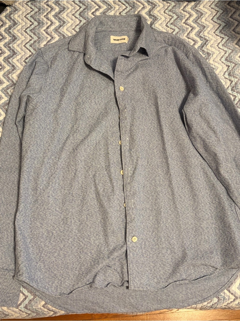 Taylor Stitch Flannel Long Sleeve Button-Down Shirt in Blue